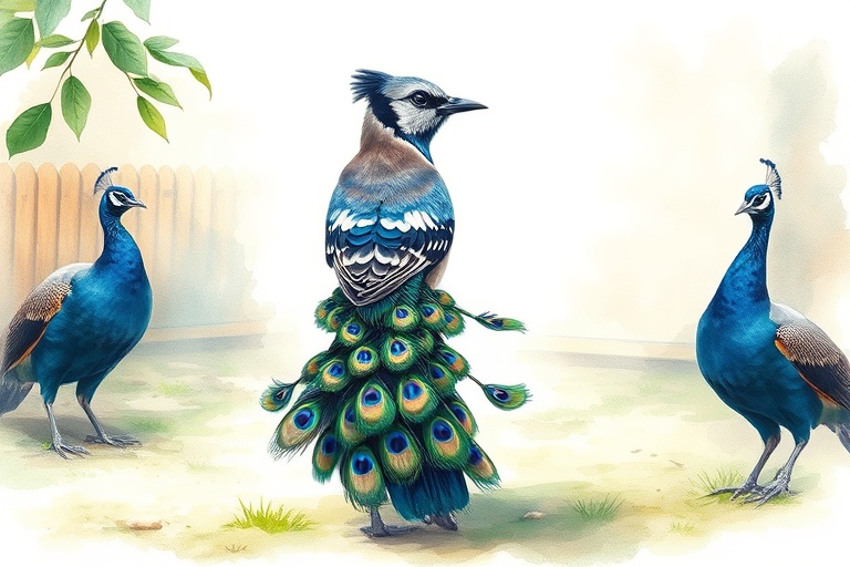 THE JAY AND THE PEACOCK